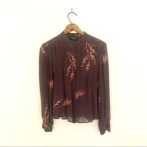 Plum Silk Prairie Button-up
